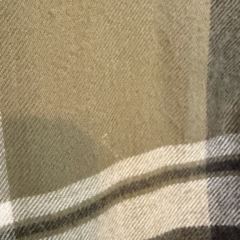 American Eagle Outfitters Olive and Black Plaid Shirt - Picture 4 of 4